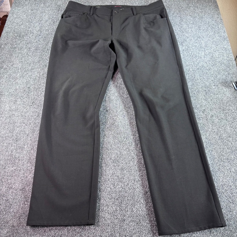 Alberto Ceramica Modern Fit Pants Mens 38x32 Black Performance Travel Trousers
